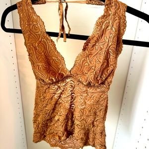 Tan/Brown halter top